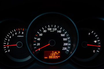 Appliances indications of automobile dashboard