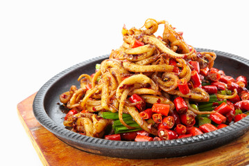 Delicious Chinese cuisine, spicy squid