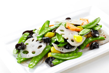 Delicious Chinese cuisine, fried vegetarian dishes