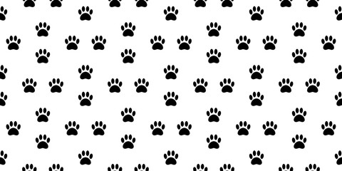 dog paw seamless pattern vector french bulldog tile background scarf isolated wallpaper
