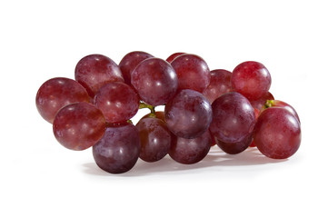 red grapes on a white isolated background