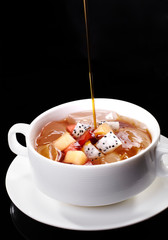 Delicious Chinese food, fruit jelly
