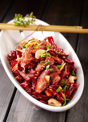 Delicious Chinese Sichuan cuisine, spicy chicken