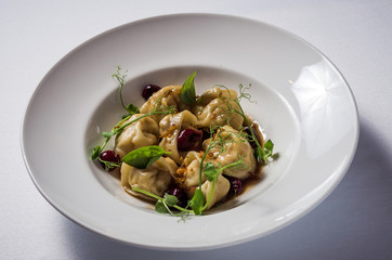 Smoked rabbit dumplings