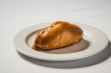 Pie with salmon and pike perch