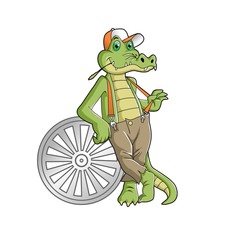 Alligator, cartoon, animal, crocodile, hick, comic