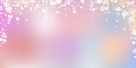 White heart love confettis. Valentine's day fallin