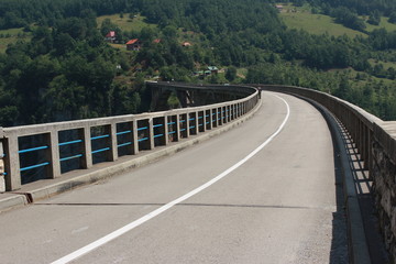 NP Durmitor. Canyon Tara river, Tara bridge. Montenegro