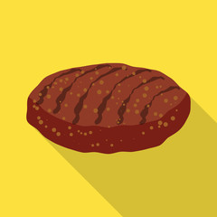 Vector illustration of burger and sandwich sign. Set of burger and slice stock symbol for web.