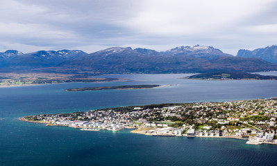 Aerial view of Bodo in Norway