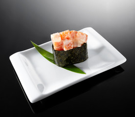 Delicious Japanese food, sushi rolls