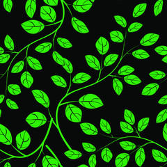 Beautiful leaves seamless pattern vector illustration eps 10.