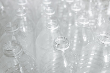 Empty bottles for recycle, Campaign to reduce the use of plastic and save world.