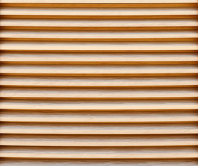 New wooden blinds close-up. Background image, texture.
