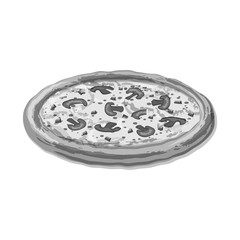 Vector illustration of pizza and food symbol. Collection of pizza and italy stock symbol for web.