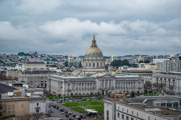 San Francisco City Hall is Beaux-Arts architecture and located in the city's civic center.