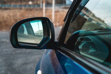 Photo of side automobile mirror