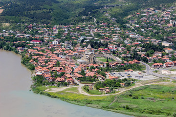 View from Djvari on the river Kura and Aragva