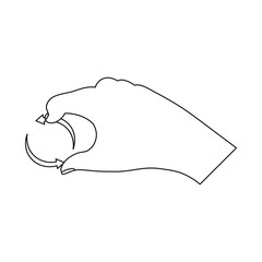 Vector design of touchscreen and hand sign. Set of touchscreen and touch stock symbol for web.