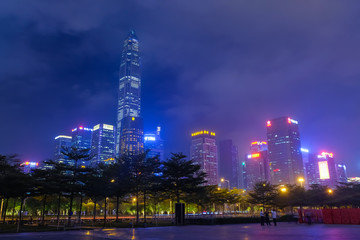 深セン市福田区 夜景