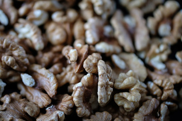 Food background. walnuts