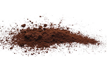 coffee pile of powdered isolated on white background