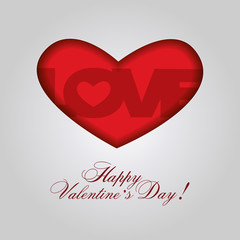 Valentine's day card with a heart