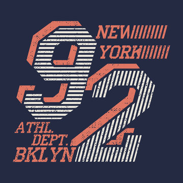 New York typography, t-shirt vintage, design graphic, original design clothing