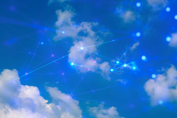 ai robotic, social internet of things, technology abstract futuristic cyber net web connect to...