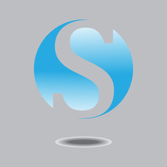 logotype letter/On the drawing a logo in the form of a circle, multi-colored. With a shadow logo for a new company, a logo for a new institution, a new project.
