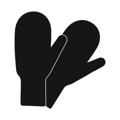 Isolated object of glove and winter icon. Collection of glove and equipment stock vector illustration.