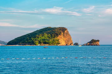 view Sveti Nikola Island in Adriatic Sea 