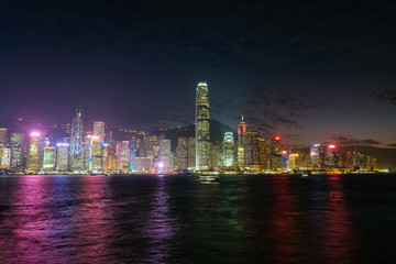 Fototapeta na wymiar 香港 ビクトリアハーバー 夜景