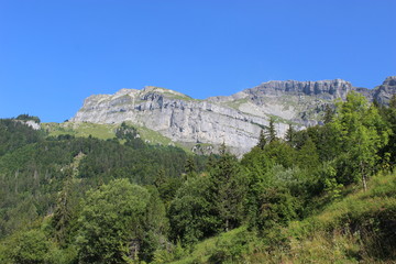Falaises au-dessus de Passy vers Chamonix