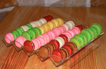 french macaroon colorful pastry