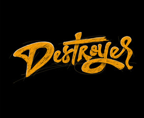 Destroyer design sticker