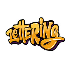 Lettering sticker design