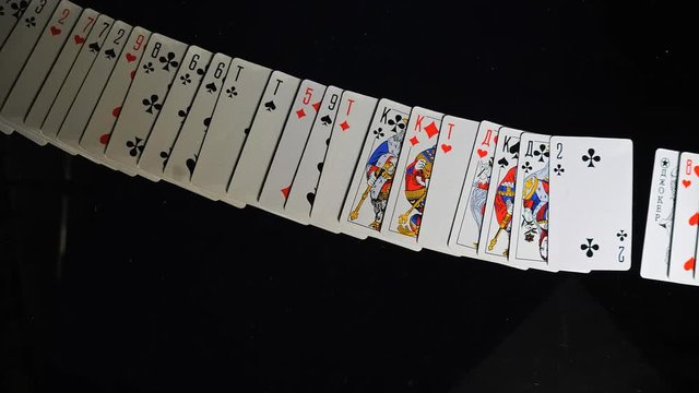 ROLLING POKER CARDS, TUNNEL OF POKER CARDS