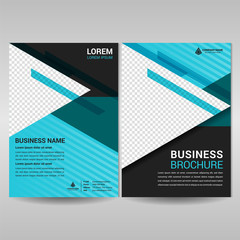 Corporate brochure cover template with abstract geometric shapes. Annual report cover design, flyer, magazine in A4