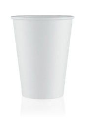 Disposable cup isolated on white