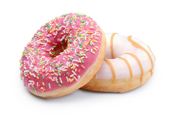 Donuts isolated on white background