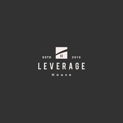 leverage house home logo hipster vector retro vector icon
