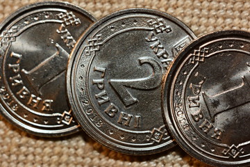 Ukrainian hryvnia "coins".
