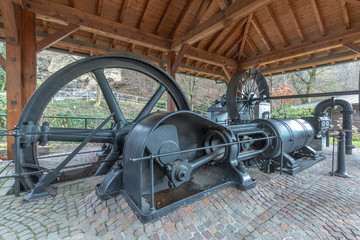 Dampfmaschiene mit Kesselanlage