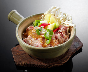 Delicious Japanese food, cooking pot