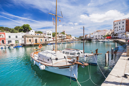 Beautiful view of Ciutadella de Menorca town, Menorca island, Spain