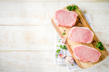 Raw fresh meat, pork brisket steak