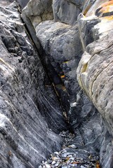 English beach holiday and  rock pools 