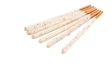 biscuit sticks in glaze isolated