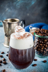 Irish coffee cocktail